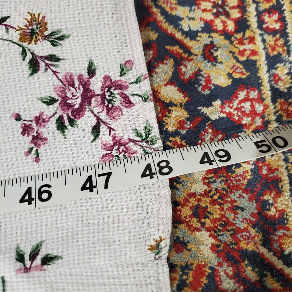 Vtg 90s Floral Micro Gingham Check Cottagecore Tieback Midi Dress Size 8 Fairy - Picture 9 of 9